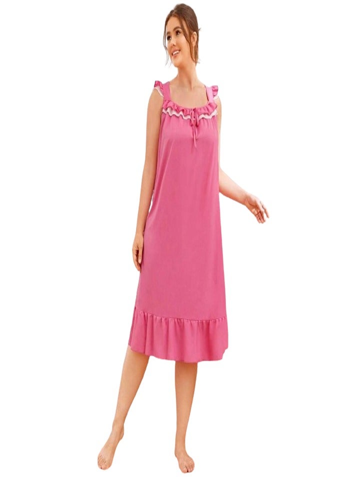 Big size strapless nightgown - pink