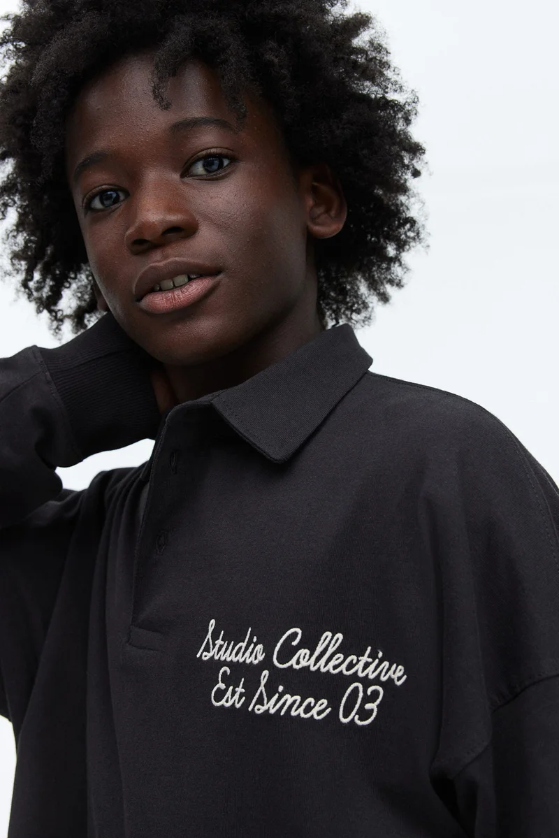 H&M Cotton jersey rugby shirt