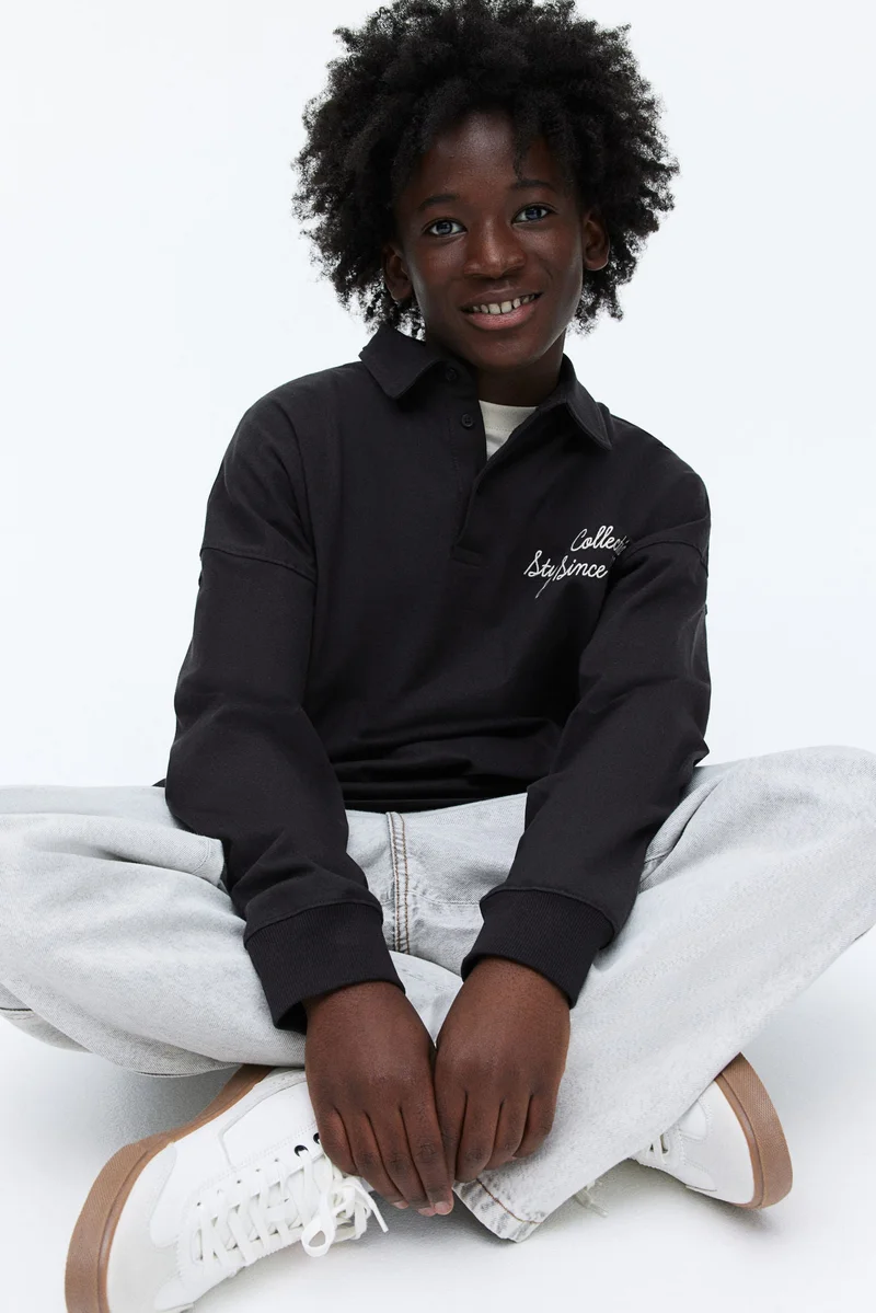 H&M Cotton jersey rugby shirt