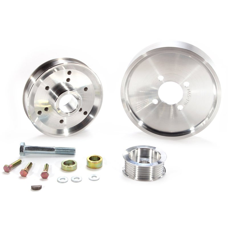 BBK Performance 1559 Underdrive Pulley Kit for Ford Mustang 4.6/ GT - 3 Piece Lightweight CNC Machined Aluminum Kit - Image 5