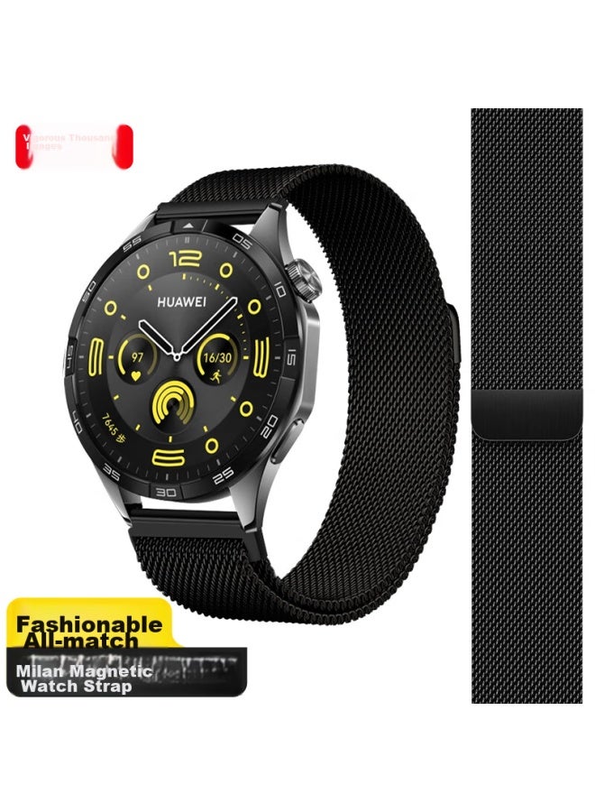 Wei Qiantu Weiqiantu Compatible With Huawei Watch Straps, Suitable For Gt4/gt3/watch4/watch3pro, Milanese Loop, Gt2/metal, Men's Magnetic Version, 46/48mm Dial - Image 1