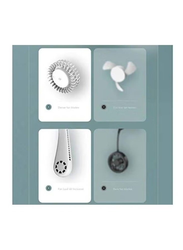 Dream Zone Bladeless Fan Portable Neck Fan 5 Gear Leafless Digital Display Hanging Neck 3000mAh Large Capacity Lazy Air Conditioner USB Handheld Small Fan - Image 2