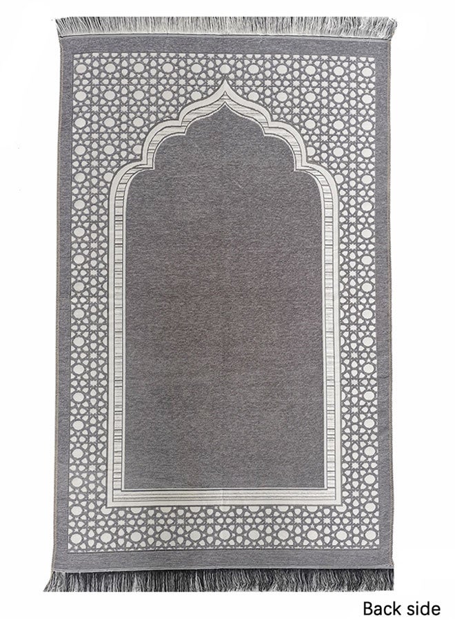 HAWAWA Prayer Rug and Prayer Beads for Men and Women Large Thin Lightweight Polyester Prayer Mat Anti Slip Folding Bedroom Rug, Prayer Mats for Praying 70 x 110cm Black - Image 5