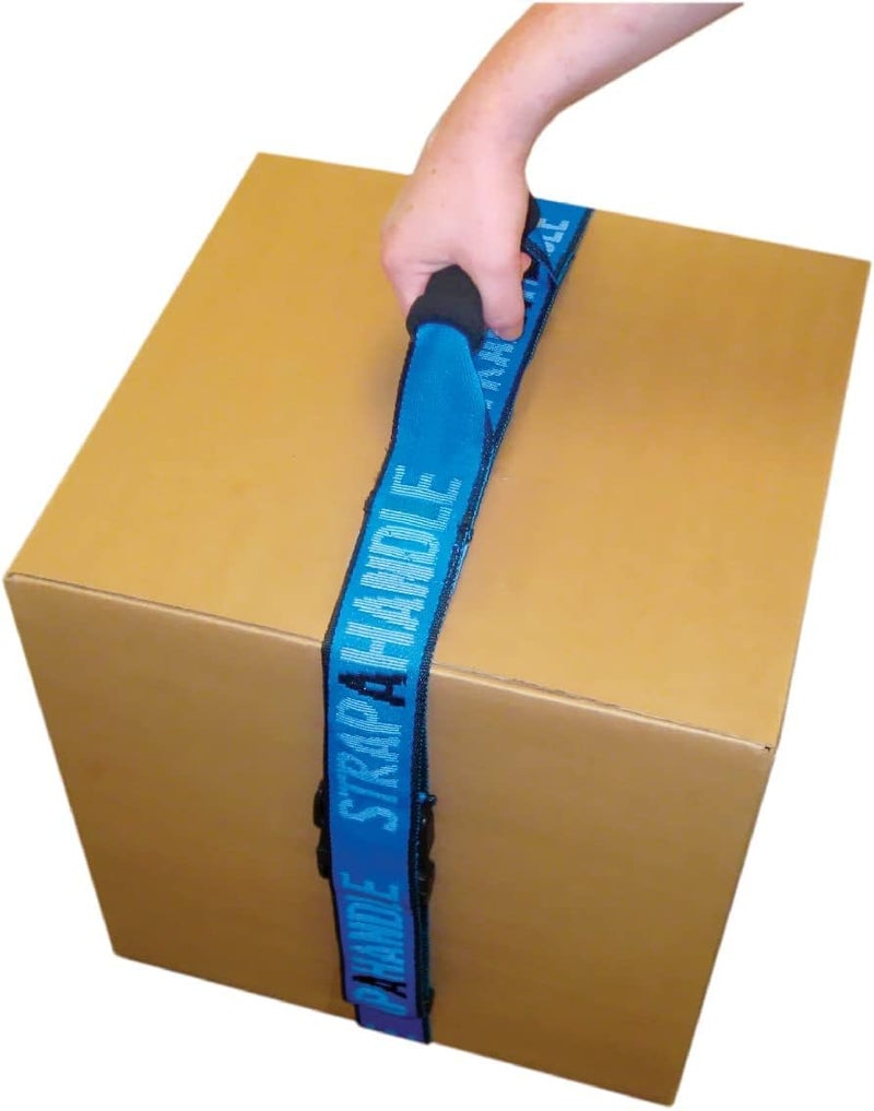 Strap-A-Handle 6' Carrying Strap with Handle | Adjustable Belt | Heavy Duty, Easy, Safe, Secure, Lifting, Moving, Carry Strap for Boxes, Groceries | Best Luggage Strap ( 6ft. Length, 40lb. Capacity) - Image 1