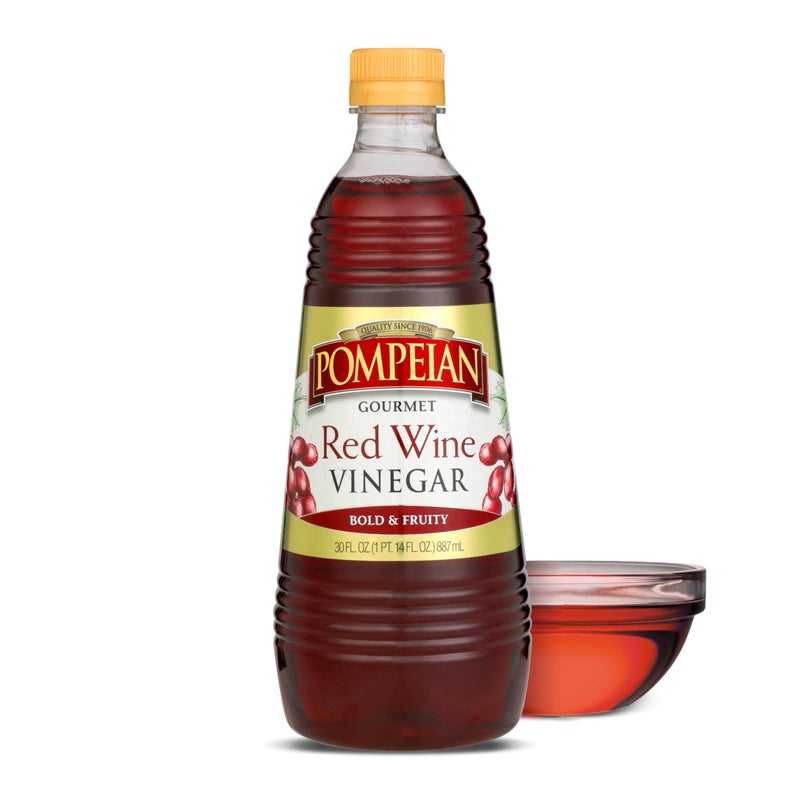 Pompeian Gourmet Red Wine Vinegar  30 Fl Oz  Vinegar for Cooking  Bold and Fruity Flavor for Salad Dressings Marinades and Sauces - Image 3