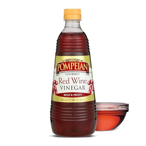 Pompeian Gourmet Red Wine Vinegar  30 Fl Oz  Vinegar for Cooking  Bold and Fruity Flavor for Salad Dressings Marinades and Sauces - Image 1