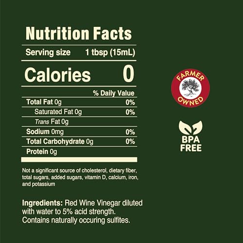 Pompeian Gourmet Red Wine Vinegar  30 Fl Oz  Vinegar for Cooking  Bold and Fruity Flavor for Salad Dressings Marinades and Sauces - Image 5