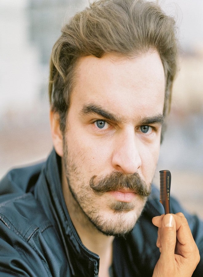 G.B.S Handmade 3in Pocket Beard Comb, Mustache Grooming, Fine Tooth MCT, Pack of 3, Men’s Portable Travel Comb - Image 5