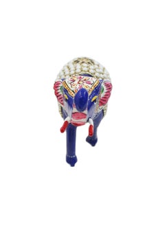 Antique Museum Handmade Hand Painted Elephant with carving Work 5 Inch  - Image 1