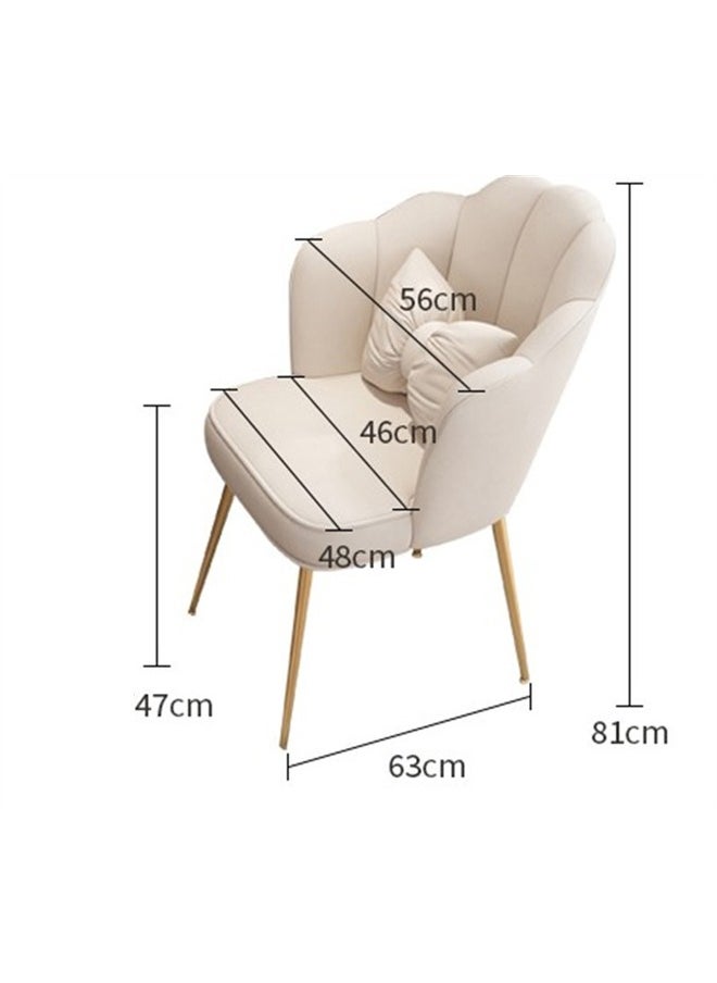 Round Flower Petal Shaped Cushion Chair With Golden Legs - pzsku/Z960089E7D282978F3276Z/45/_/1704365445/a1ccafb2-0364-4094-b11f-c270fb46dbf5