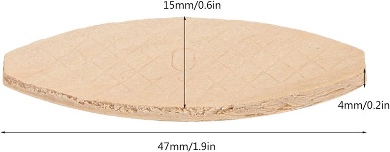 Wood Joining Biscuits Beech Wood Board Docking Tool Biscuit Joiner Docking Tool Joiner Accessories for Crafting Furniture Framing Joinery (0#) - Image 2