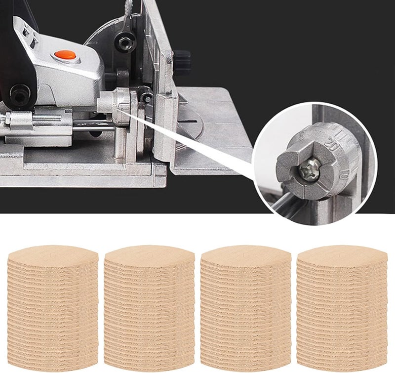 Wood Joining Biscuits Beech Wood Board Docking Tool Biscuit Joiner Docking Tool Joiner Accessories for Crafting Furniture Framing Joinery (0#) - Image 3