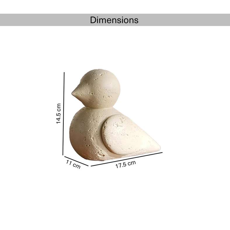 Pan Home Bird Polyresin Decor Figurine - Beige - Image 5