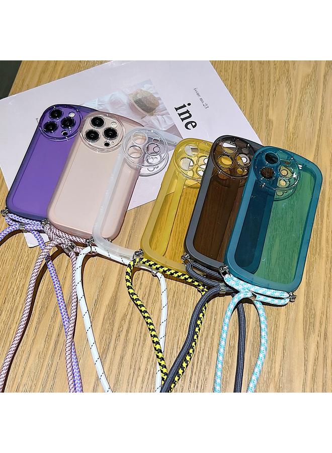 S-TOP Case For iPhone 13 Pro Max Candy Colors TPU Phone Case with Lanyard - Image 2
