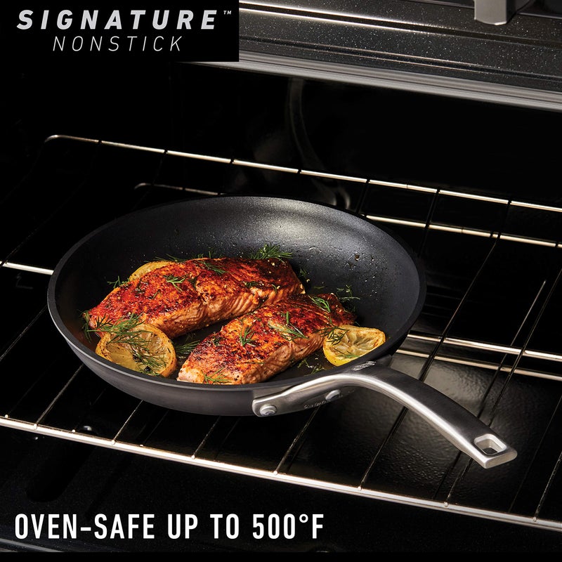 Calphalon Signature Hard-Anodized Nonstick Wok, 12", Flat-Bottom, Oven-Safe, PFOA-Free, Black - Image 4