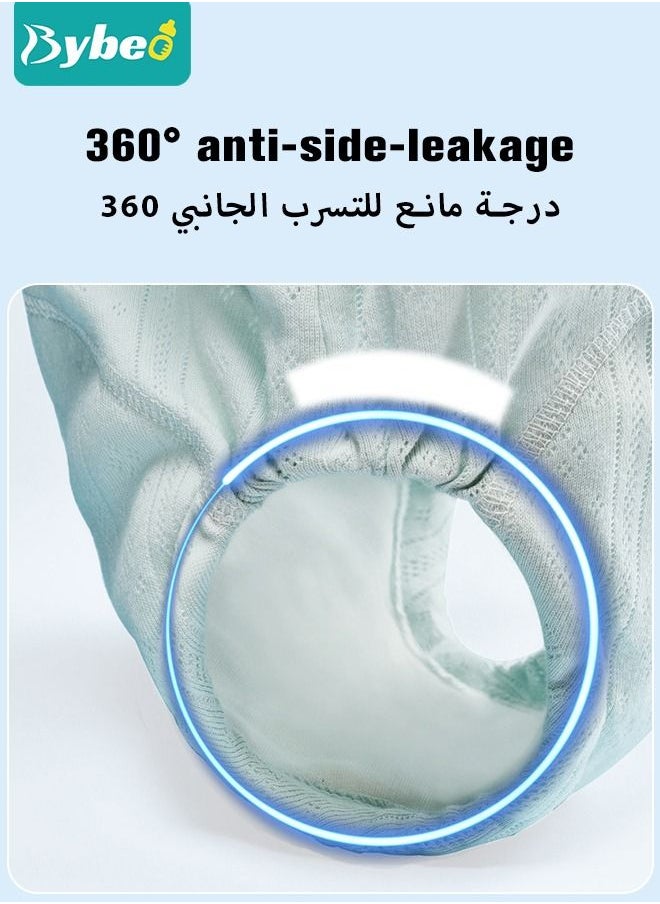 Bybeo - 6 قطع ملابس داخلية للتدريب على استخدام المرحاض، 6 طبقات من القطن المسامي الماص للتدريب للأطفال الصغار الأولاد والبنات مقاوم للماء - Image 1
