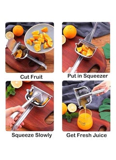HOOKOR Real Stainless Steel Lemon Squeezer Citrus Juicer Hand Press Heavy Duty Manual Squeeze Juice Extractor Maker Orange Lime Grapefruit Presser，Lime Squeezer Bar Tool, Manual Citrus Press  - Image 3