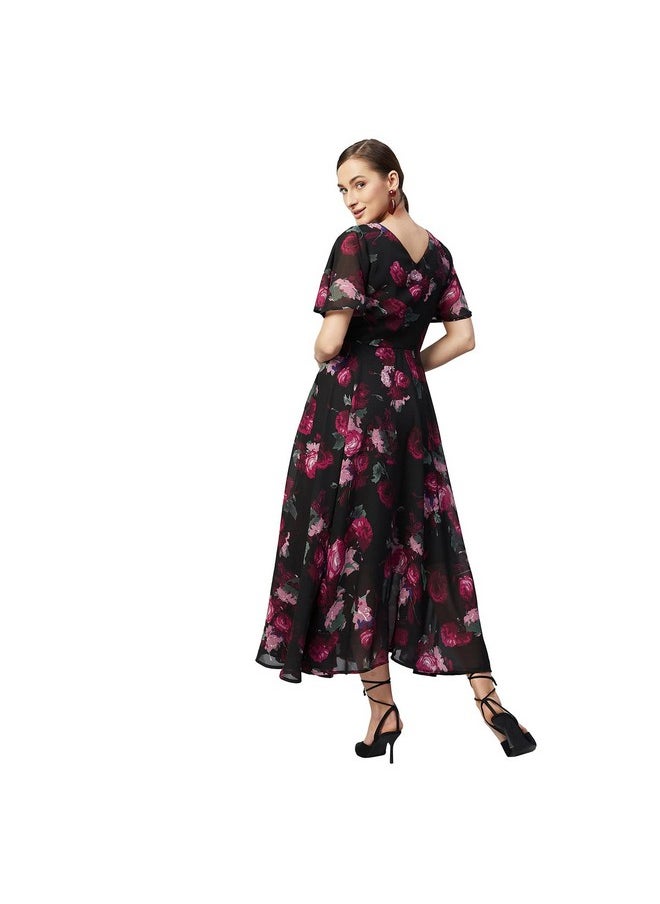 rare Women's Georgette Fit and Flare Maxi Dress (EP6006_Black_M) - pzsku/Z9600CA2ABDC823AA9F3AZ/45/_/1737720747/c4eb2eac-b496-46ed-86f5-b1a79ba94b7a