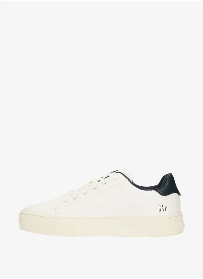 GAP Men's Logo Print Sneakers with Lace-Up Closure