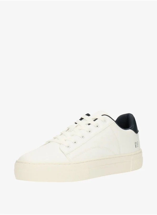 GAP Men's Logo Print Sneakers with Lace-Up Closure