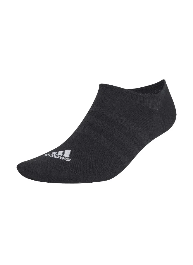 اديداس adidas thin&light sportswear 3 pair pack unisex no show socks
