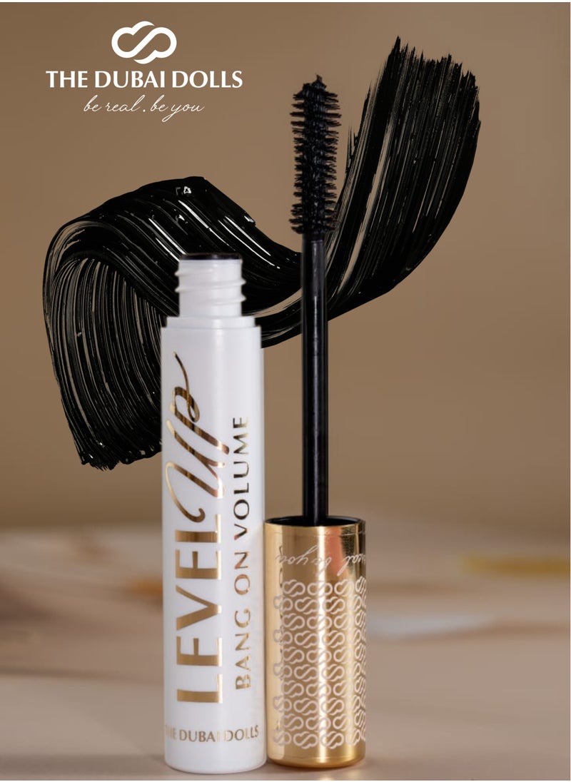 The Dubai Dolls - The Dubai Dolls Level Up Bang On Mascara | Intense Ultra-Black, High-Volume | Clump-Free, Smudge-Proof | Lush, Lifted Lashes with No Falsies Needed - Image 1