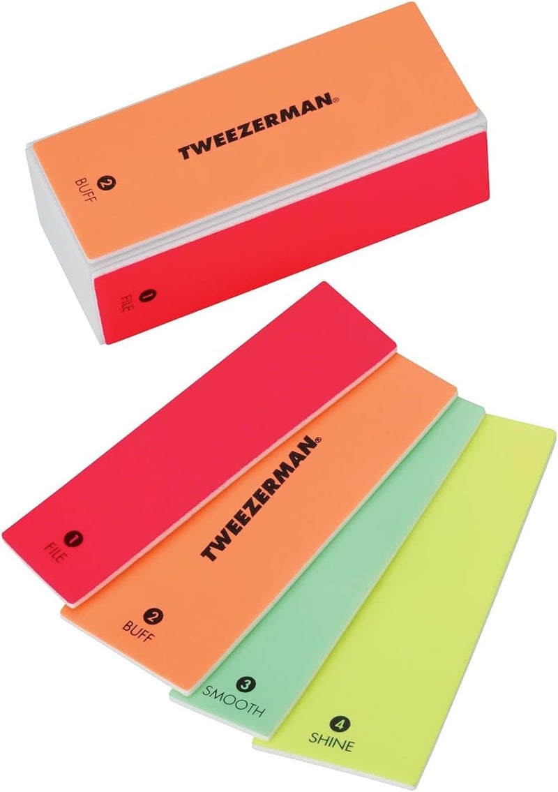 Tweezerman Neon 4-in- File, Smooth & Shine Block