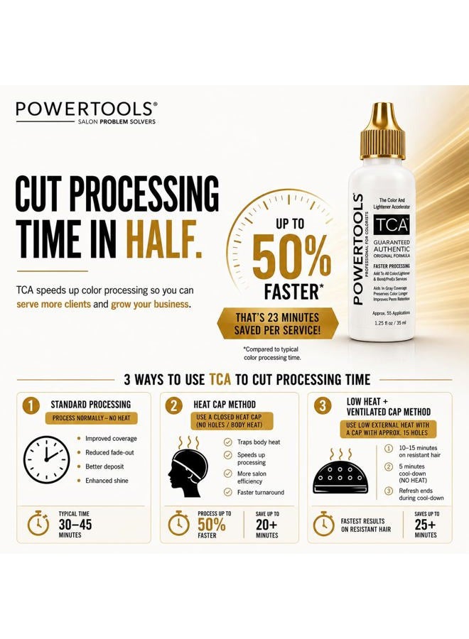 POWERTOOLS TCA, The Original Color And Lightener Accelerator | Guaranteed Authentic Original Formula l Cut Color Processing In Half | All-Natural High Grade Oil Blend (4 Fl Oz) - Image 3