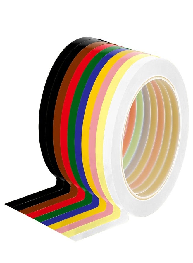 smrtcol Whiteboard Tape 1/8 Inch x 217ft 10 Rolls Dry Erase Board Assorted Colors Tape for Whiteboards, Crafts, Grids, Marking, Calendars, Violin Fingerboards - Image 1