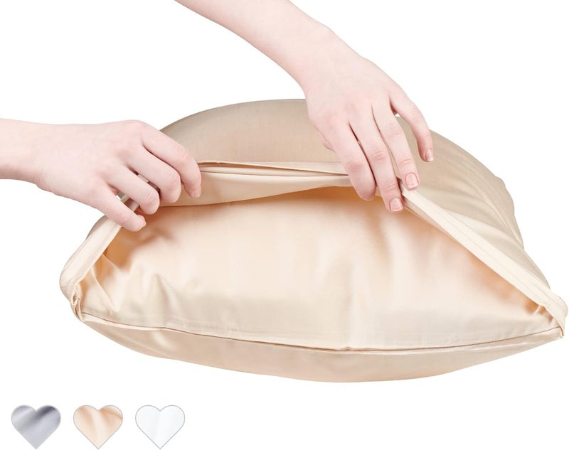 Anti Acne Pillowcase  King Size 36x20 Beige Envelope Style  OekoTEX Certified  75 Viscose Derived from Bamboo 25 Modal for Smooth Breathable MoistureWicking Quality