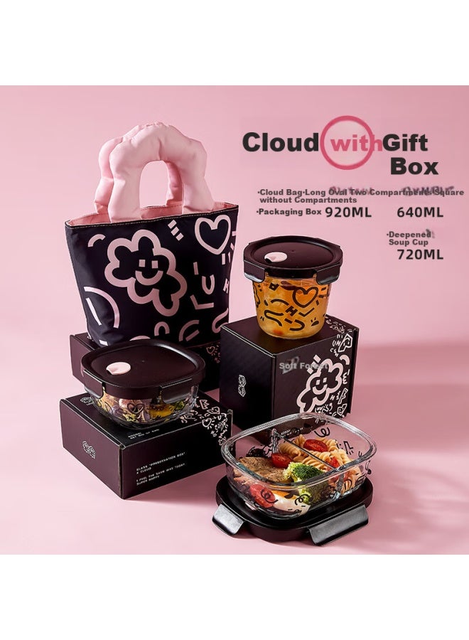 Cilock Heat-resistant Glass Food Storage Container Large Capacity Microwave Lunch Box Sealed Bowl Snack Fruit Box Refrigerator Storage Box - Image 5
