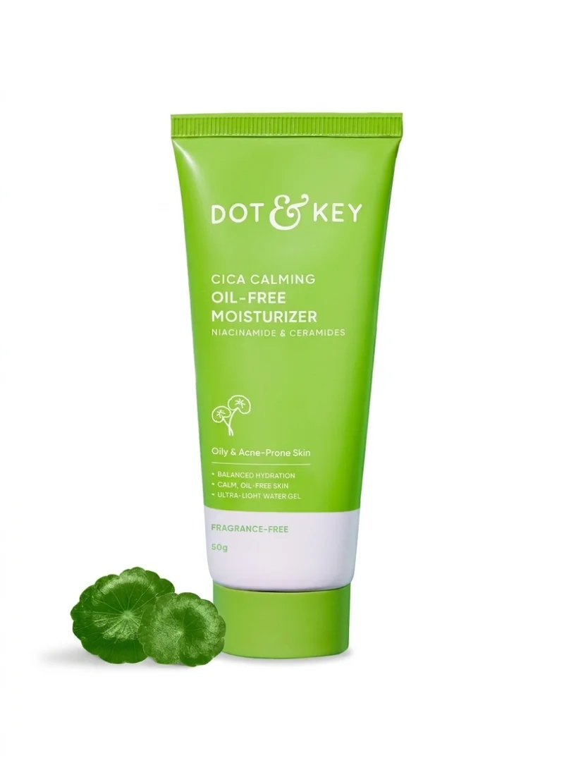 Dot & Key Dot & Key Cica + Niacinamide Oil-Free Gel Moisturizer For Face, Controls Excess Oil, For Oily, Acne-Prone Skin, Reduces Redness & Skin Irritation, Fades Dark Spots & Acne Marks, Non-Sticky, Lightweight, Non-Greasy | 50g