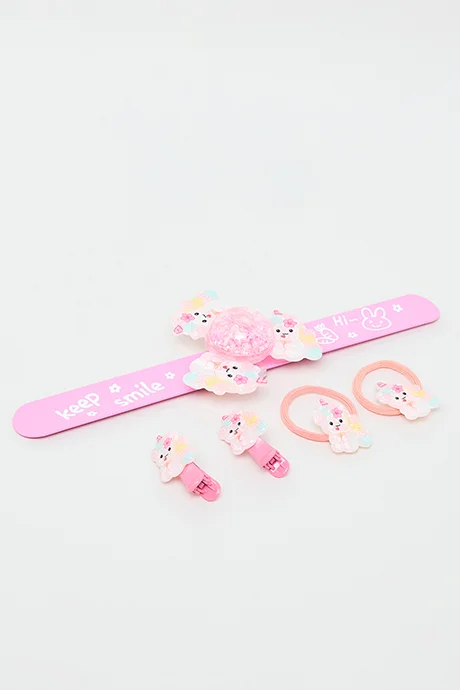 R&B Hair Accessories & Slap Bracelet Set