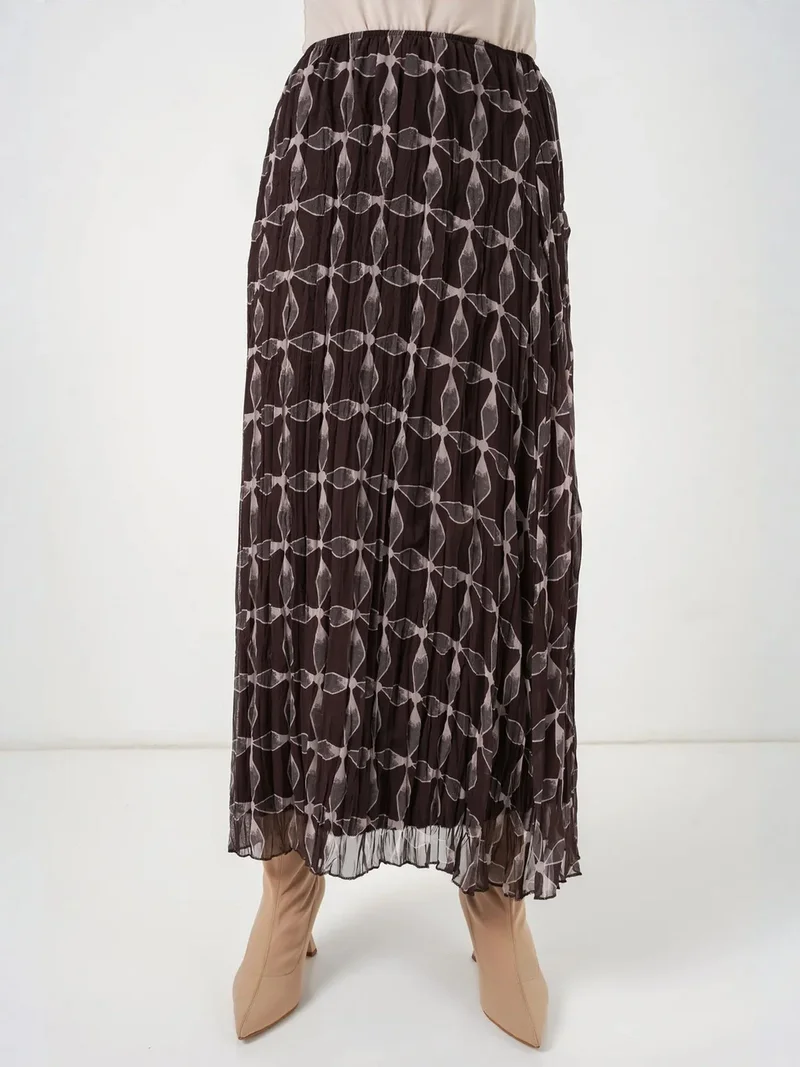 بيغ دارت BDART High Waist Geometric Print Maxi Skirt
