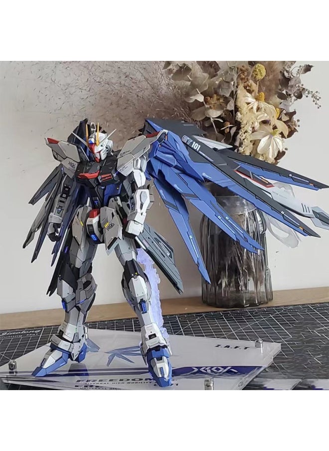 Generic - Domestic Gundam Model Hand-made Assembled Toys MG1/100 Free 2.0 HG1/144 Unicorn Funding Banshee-Color:6601A Color Through Flying Wing - Image 1
