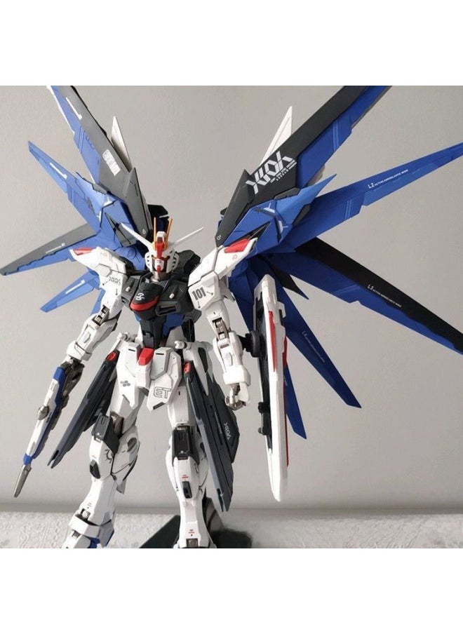 Generic - Domestic Gundam Model Hand-made Assembled Toys MG1/100 Free 2.0 HG1/144 Unicorn Funding Banshee-Color:6601A Color Through Flying Wing - Image 1
