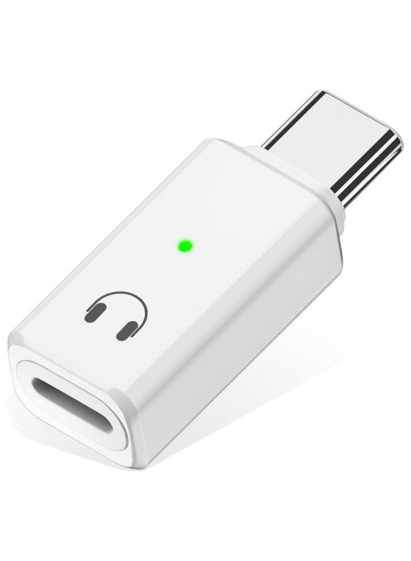 NH Compatible for USB C to Lightning Audio Adapter, USB C to Lightning Headphone Converter with Indicator Light, Lightning to USB C Adapter for iPhone 15 Series, MacBook and More USB-C Devices-B - Image 2