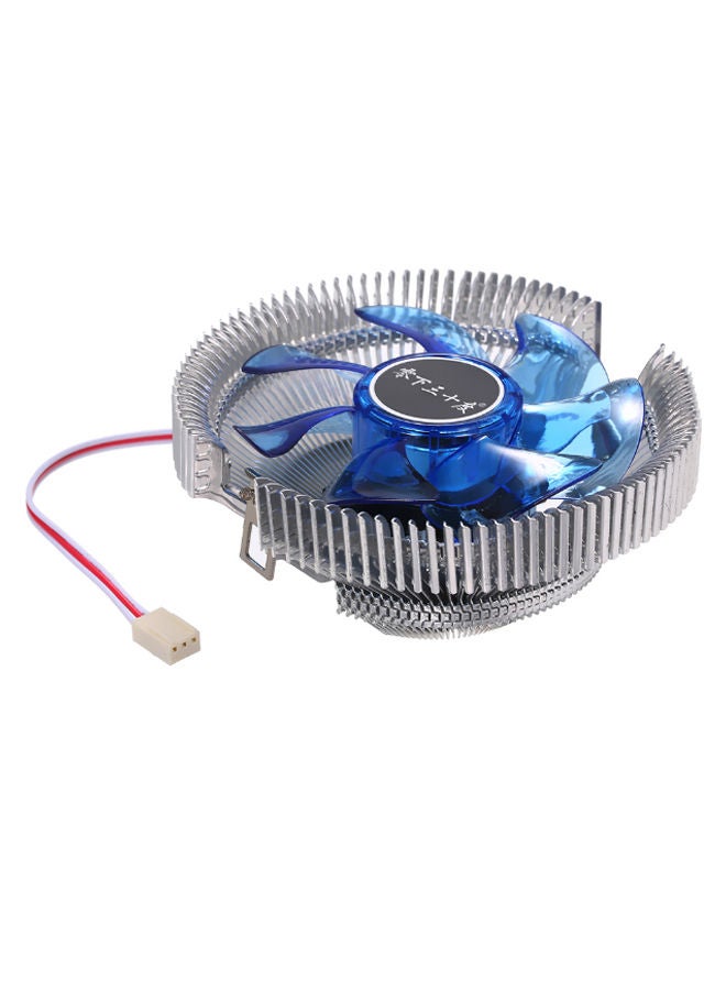NIBEMINENT Quiet Heatsink Radiator CPU Cooling Fan With Fitting Accessory Blue/Silver  - Image 2