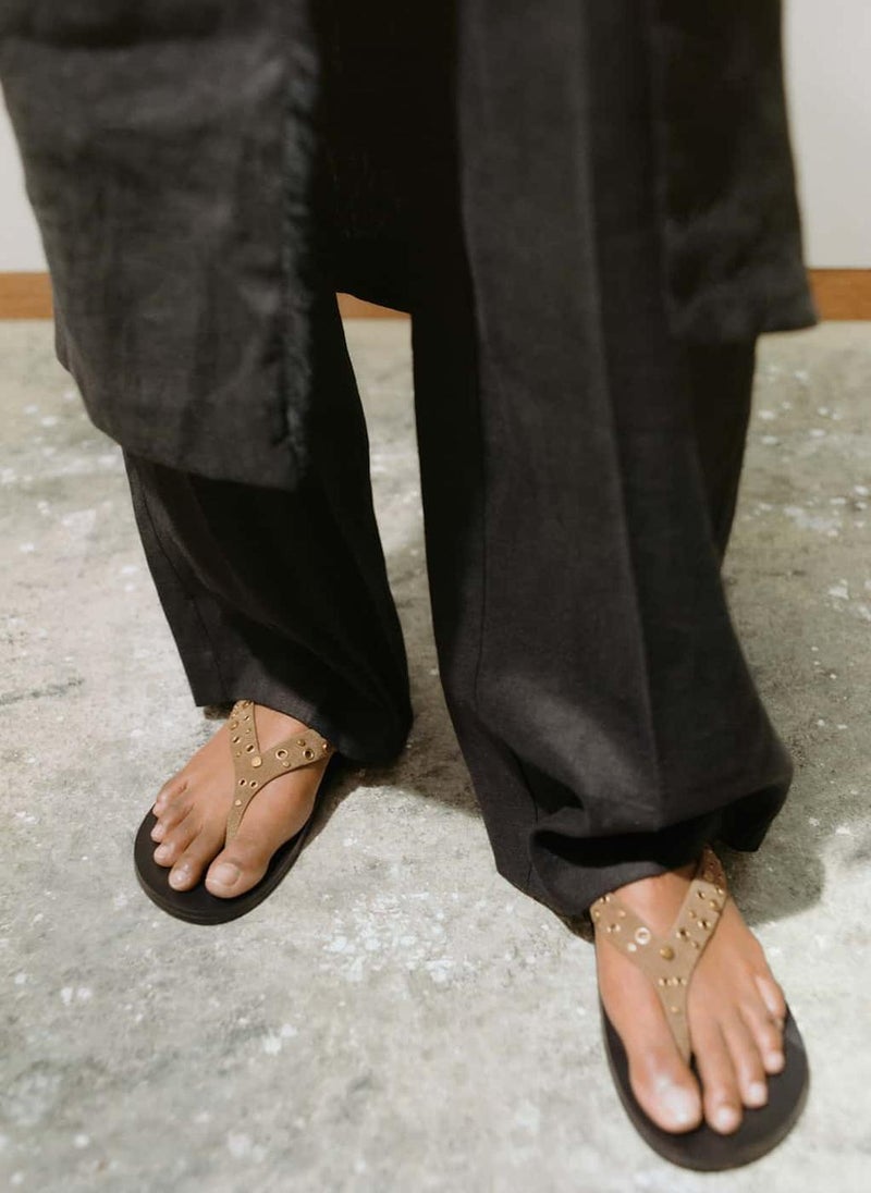 MANGO Suede Sandals With Eyelet Straps  - Image 5