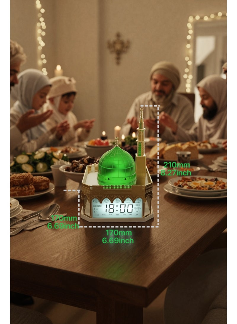 ساعة أذان ذكية رقمية للصلاة مزودة بمكبر صوت يعمل بتقنية البلوتوث - Image 2