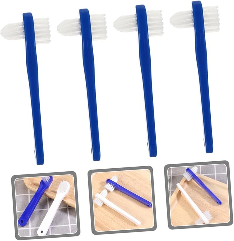 فاليكلود 4 قطع مجموعة فرشاة أسنان محمولة برأس مزدوج مدمجة خفيفة الوزن للمنزل والسفر - Image 5