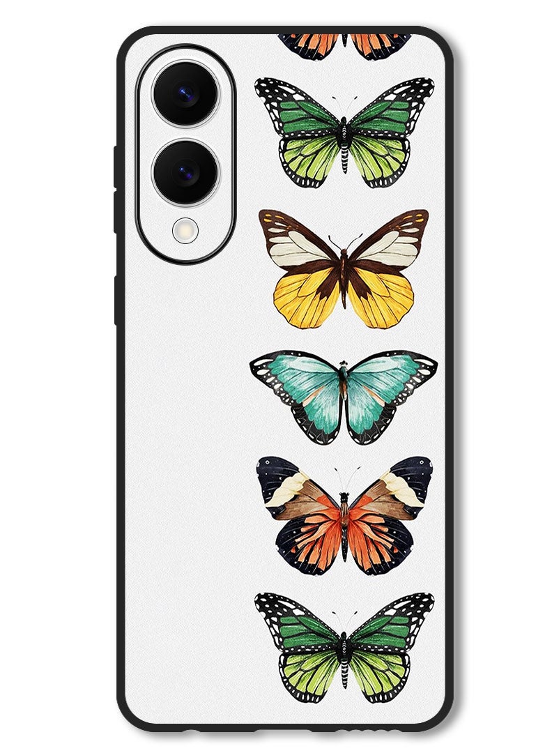 Theodor Case Compatible with Samsung Galaxy S25 Edge 6.7 Inch Protection Shockproof Bumper Cover Butterflies - Image 1