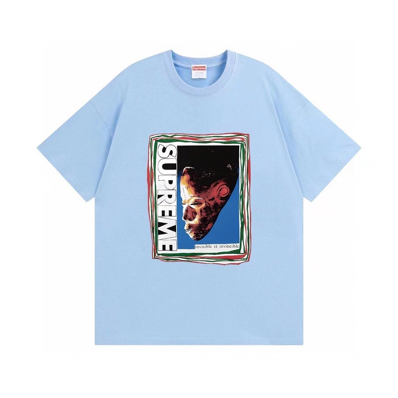 SUPREME 26FW New Trendy SUP American Retro Letter Print All-Match Short Sleeve T-Shirt - Image 1
