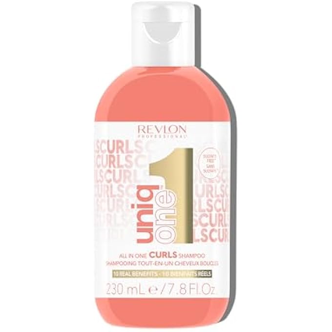 Revlon Professional UNIQONE - VEGAN SULFATE-FREE SHAMPOO FOR CURLY, WAVY, AND COILY HAIR WITH 10 BENEFITS  7.7 FL OZ - Image 1