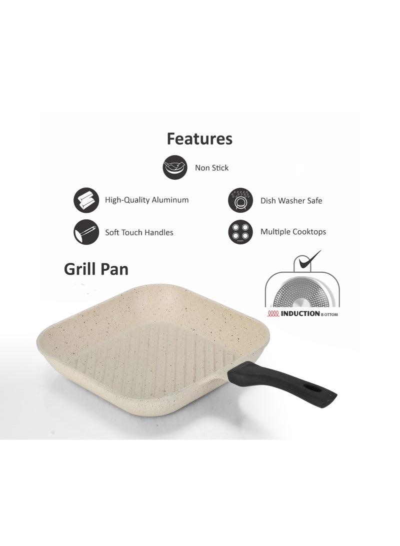 SONEX 28cm Grill Pan – Premium Marble Coating for Perfect Grilling - Image 5