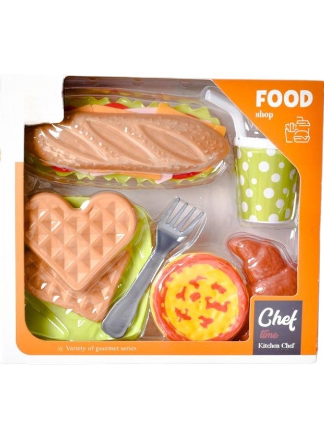 Toy Box - Fast Food Toy Set For Kids Hotdog And Desserts Kitchen Set Toy For Boys And Girls - Image 1