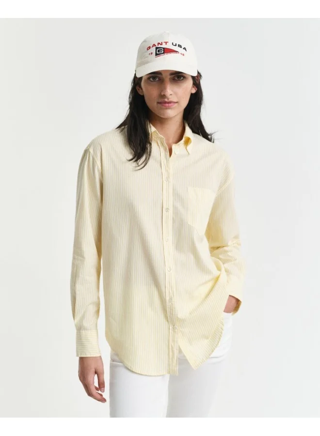 GANT Relaxed Fit Striped Luxury Oxford Shirt