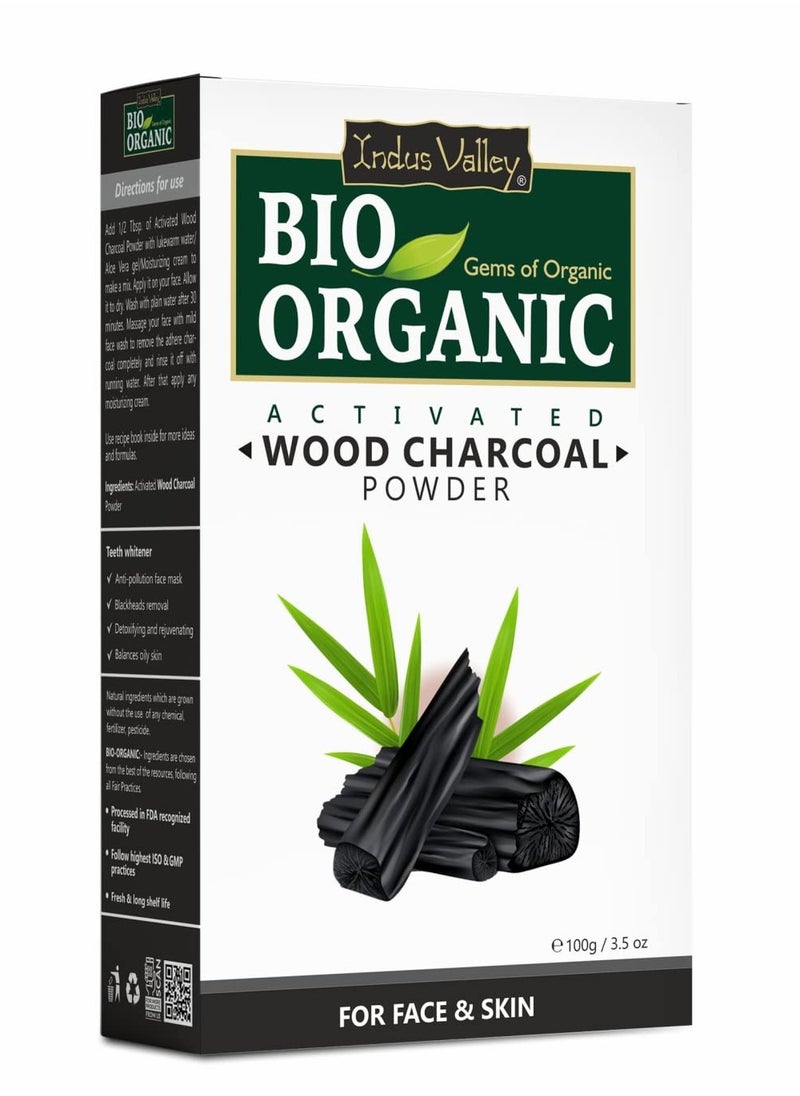 Indus Valley INDUS VALLEY 100% Natural Activated Charcoal Powder Ideal for Skin Removes Dead Skin, Impurities, Detoxifies Skin - (100g)  - Image 1