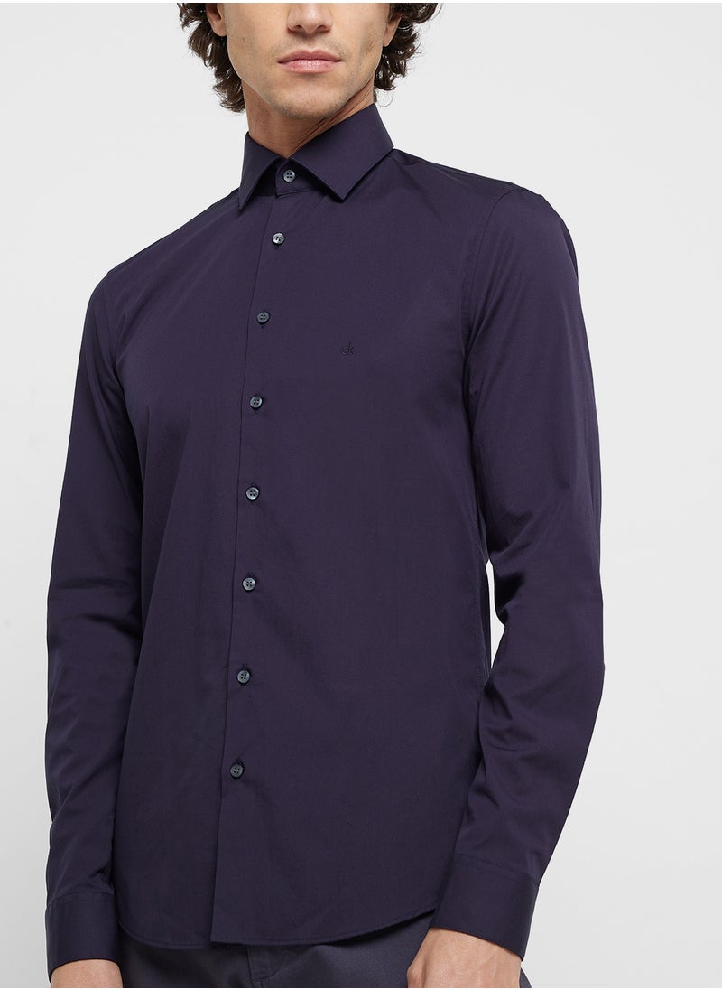 CALVIN KLEIN Essential Stretch Slim Fit Shirt  - Image 3