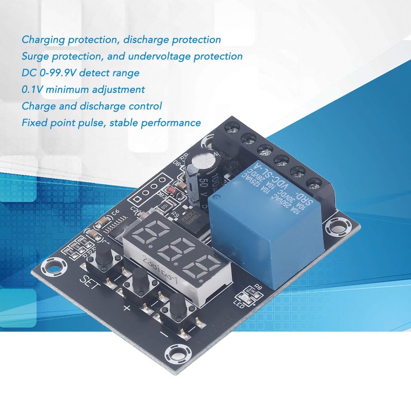 Voltage Relay Module ON Off Upper Lower Limit Detection Control Over Voltage Protection Battery Charge Discharge Timing 24V - Image 3